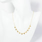 18K Gold Dipped Polished Round Disc Charm Necklace