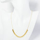 18K Gold Dipped Polished Square Charm Necklace