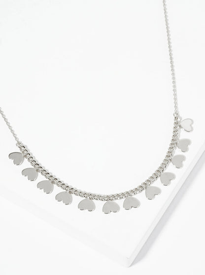 18K Gold Dipped Polished Upside-Down Heart Charm Necklace