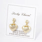 18K Gold Dipped Puffy Heart Drop Dangle Post Earrings
