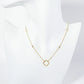 18K Gold Dipped Quatrefoil Cutout Pendant Necklace