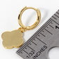 18K Gold Dipped Quatrefoil Drop 10mm Huggie Hoop Earrings