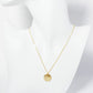 18K Gold Dipped Round CZ Pendant Set Like Stars In The Night Sky Necklace