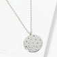 18K Gold Dipped Round CZ Pendant Set Like Stars In The Night Sky Necklace