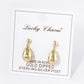 18K Gold Dipped Small Puffy Teardrop Drop Dangle Post Earrings