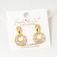 18K Gold Dipped Sparkly CZ Pave Door Knocker Earrings