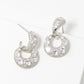 18K Gold Dipped Sparkly CZ Pave Door Knocker Earrings