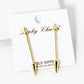 18K Gold Dipped Spike Arrow Stud Earrings