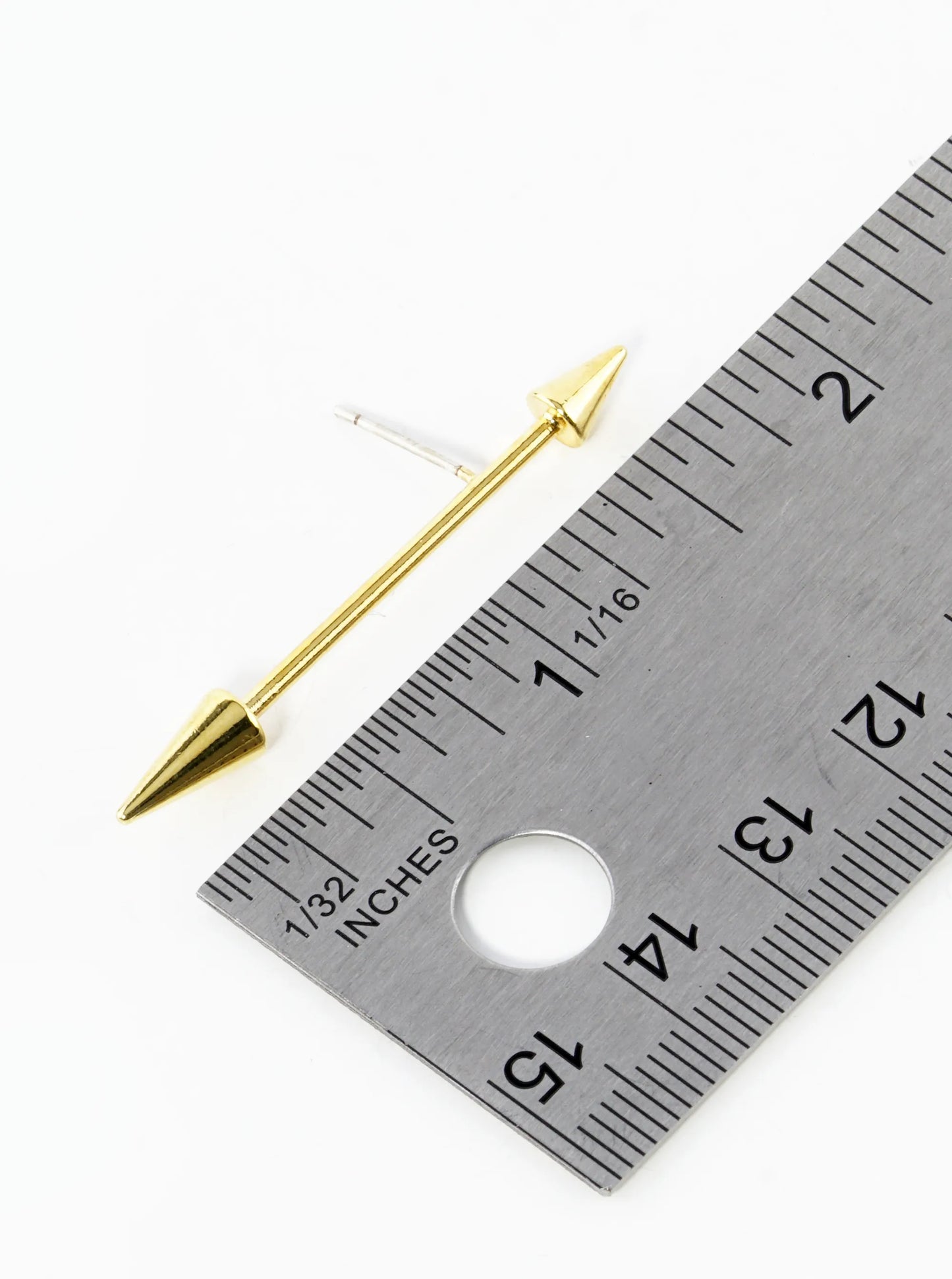 18K Gold Dipped Spike Arrow Stud Earrings