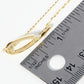 18K Gold Dipped Square CZ Embedded Curved Bar Pendant Necklace