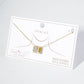 18K Gold Dipped Square CZ Embedded Eternity Rondelle Wheel Pendant Necklace