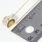 18K Gold Dipped Square CZ Embedded Eternity Rondelle Wheel Pendant Necklace