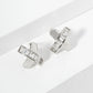 18K Gold Dipped Square CZ Embedded X Stud Earrings