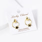 18K Gold Dipped Star Door Knocker Post Earrings
