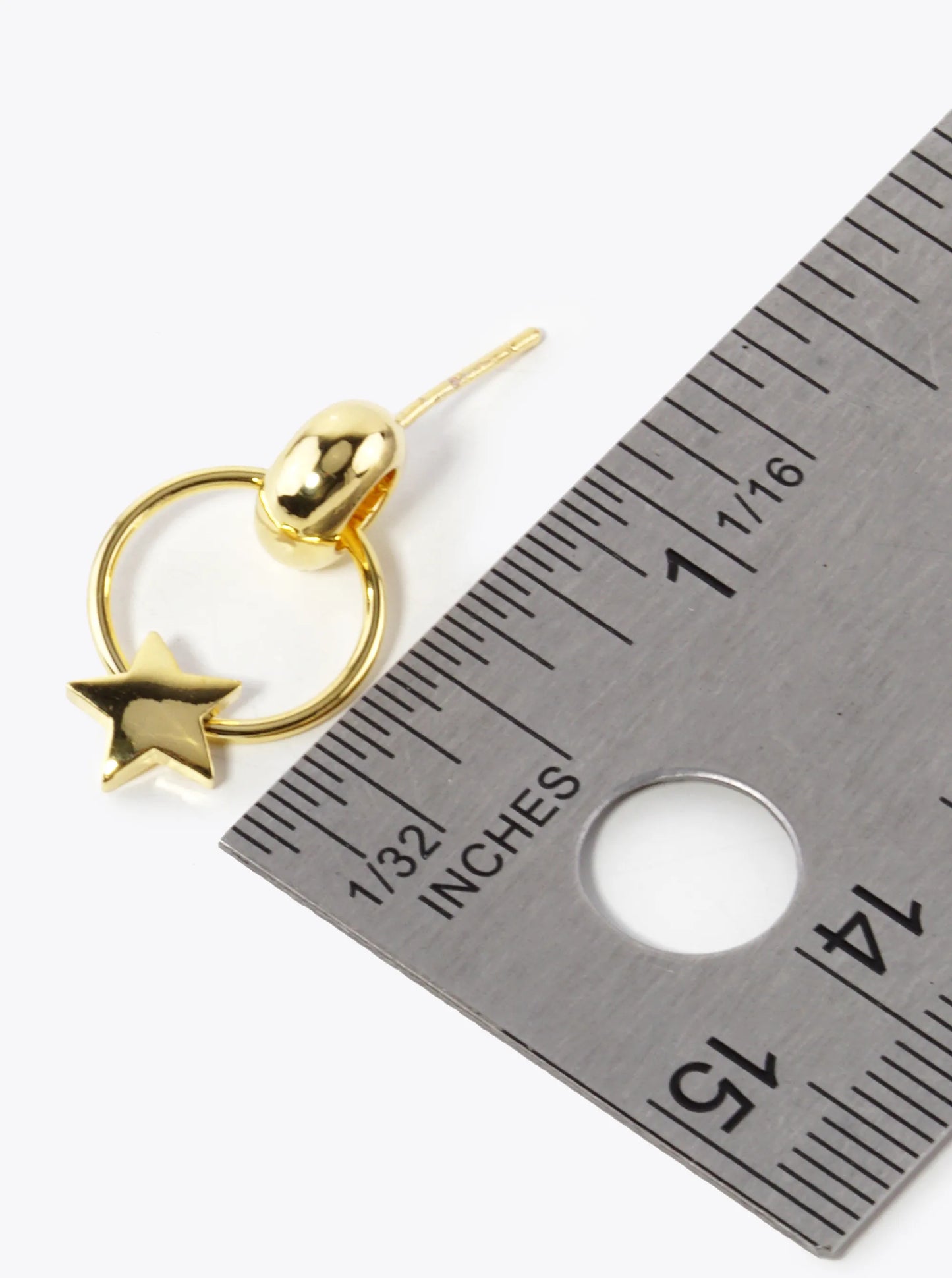 18K Gold Dipped Star Door Knocker Post Earrings