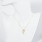 18K Gold Dipped Starlight Drop Cubic Zirconia Pendant Necklace