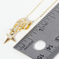 18K Gold Dipped Starlight Drop Cubic Zirconia Pendant Necklace