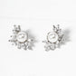 18K Gold Dipped Symmetrical CZ Pave Pearl Post Stud Earrings