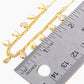 18K Gold Dipped Teardrop CZ Stones Brass Chain Tassel Anklet