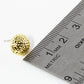 18K Gold Dipped Textured 10mm Button Stud Earrings