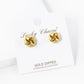 18K Gold Dipped Textured 10mm Love Knot Stud Earrings