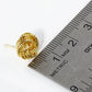 18K Gold Dipped Textured 11mm Love Knot Stud Earrings