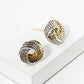 18K Gold Dipped Textured 11mm Love Knot Stud Earrings