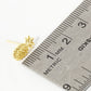 18K Gold Dipped Textured 12mm Brass Pineapple Sterling Silver Post Stud Earrings