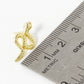 18K Gold Dipped Textured 20mm Snake Stud Earrings