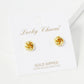 18K Gold Dipped Textured 8mm Love Knot Stud Earrings