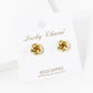 18K Gold Dipped Textured 9mm Love Knot Stud Earrings
