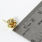 18K Gold Dipped Textured 9mm Love Knot Stud Earrings