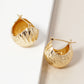 18K Gold Dipped Textured Metal 20mm Ball Hoop Earrings