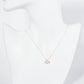18K Gold Dipped Three 4-Prong Cubic Zirconia Pendant Necklace