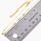 18K Gold Dipped Three CZ Stones With Teardrop Brass Chain Anklet