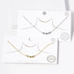 18K Gold Dipped Three Metal Beads Delicate Necklace