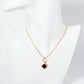 18K Gold Dipped Two Quatrefoils Pendant Ball Chain Necklace
