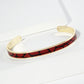 18K Gold Dipped Two-Tone Animal Print Game Day Enamel Cuff Bracelet