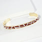 18K Gold Dipped Two-Tone Animal Print Game Day Enamel Cuff Bracelet
