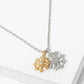 18K Gold Dipped Two-Tone Snowflake Pendant Necklace