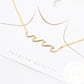 18K Gold Dipped Wave Pendant Necklace