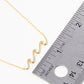 18K Gold Dipped Wave Pendant Necklace