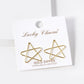 18K Gold Dipped Wire Star Stud Earrings