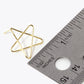 18K Gold Dipped Wire Star Stud Earrings