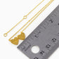 18K Gold Dipped You And I Engraved Two Heart Pendant Necklace