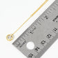 18K Gold Dipped 7mm Cubic Zirconia Stone Chain Drop Necklace