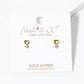 18KGold Dipped CZ Stone Drop Heart Stud Earrings