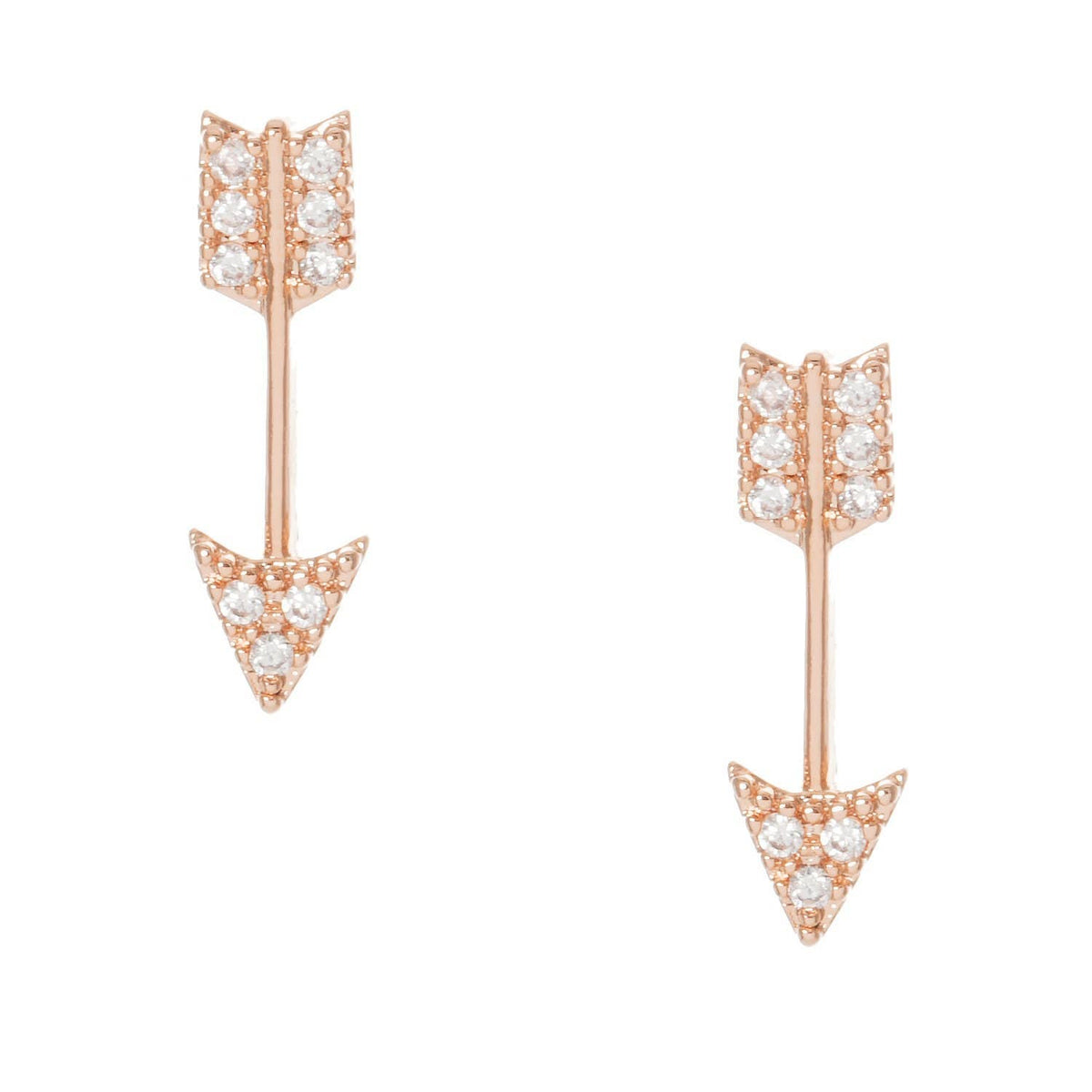 Gold Plated Arrow Stud Earrings