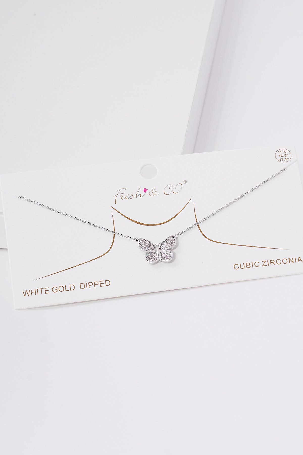 Gold Cubic Filled Butterfly Necklace