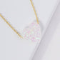 Gold Plated Opal Heart Necklace